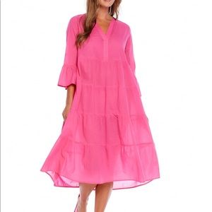 Mud Pie Portland Tiered Midi Dress Size Medium